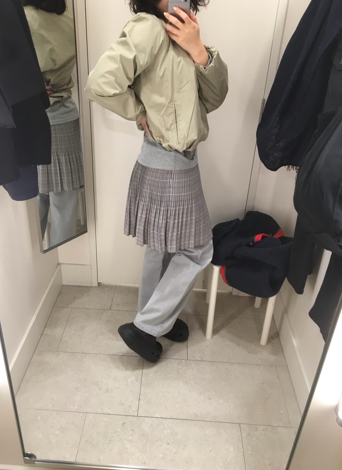 빈티지 체크 스커트 상품이미지3