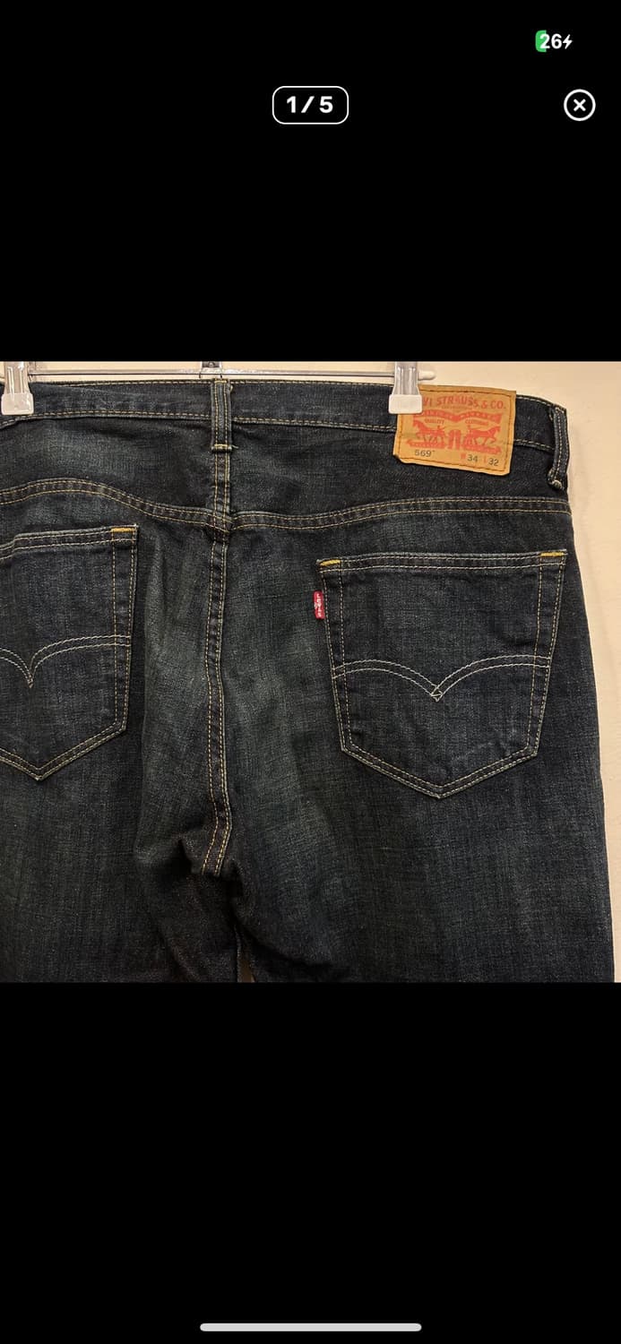 리바이스 569 레귤러핏 진청 데님  상품이미지1