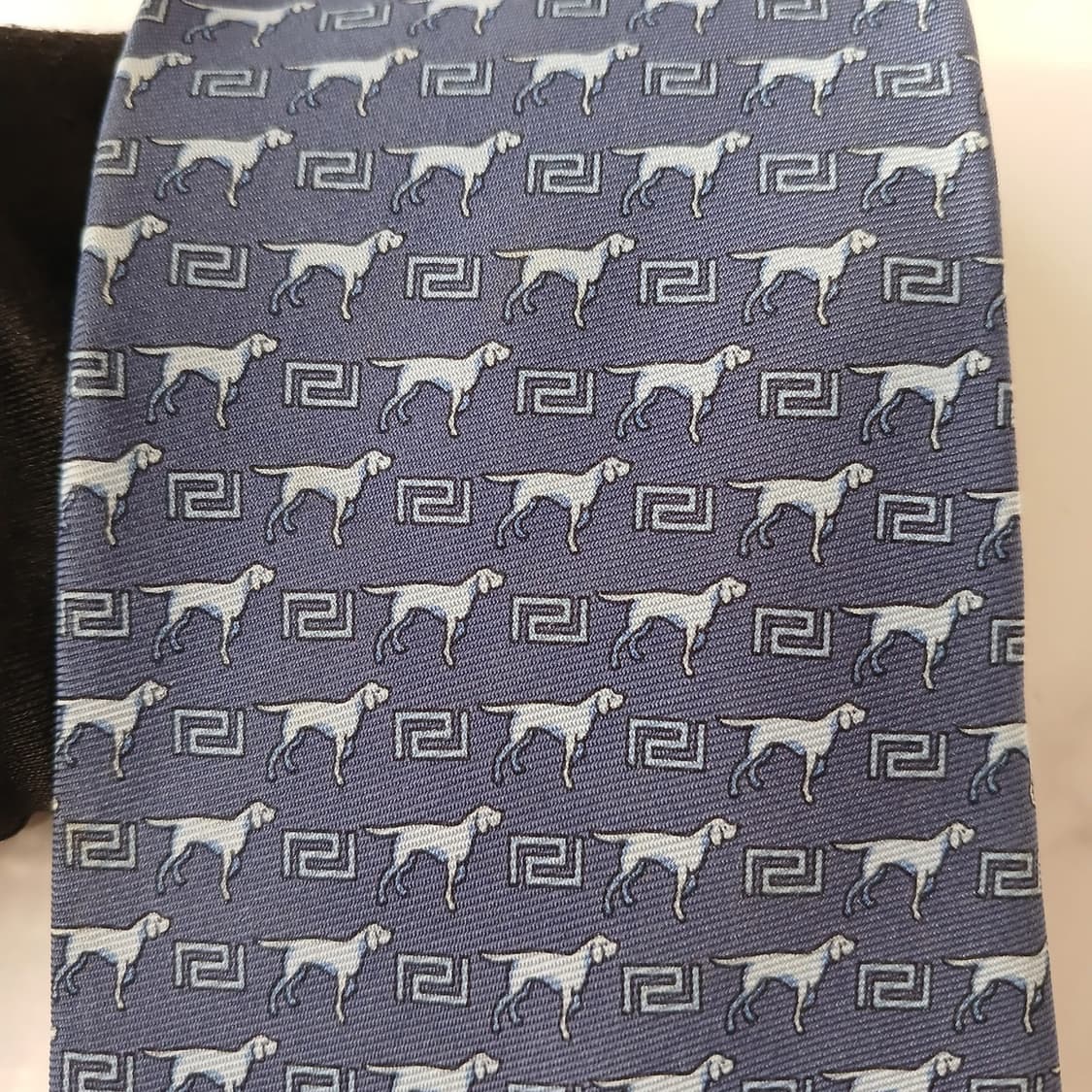 베르사체 실크 그리스 키&대형견 넥타이 8.9cm B등급 A19040
 상품이미지5