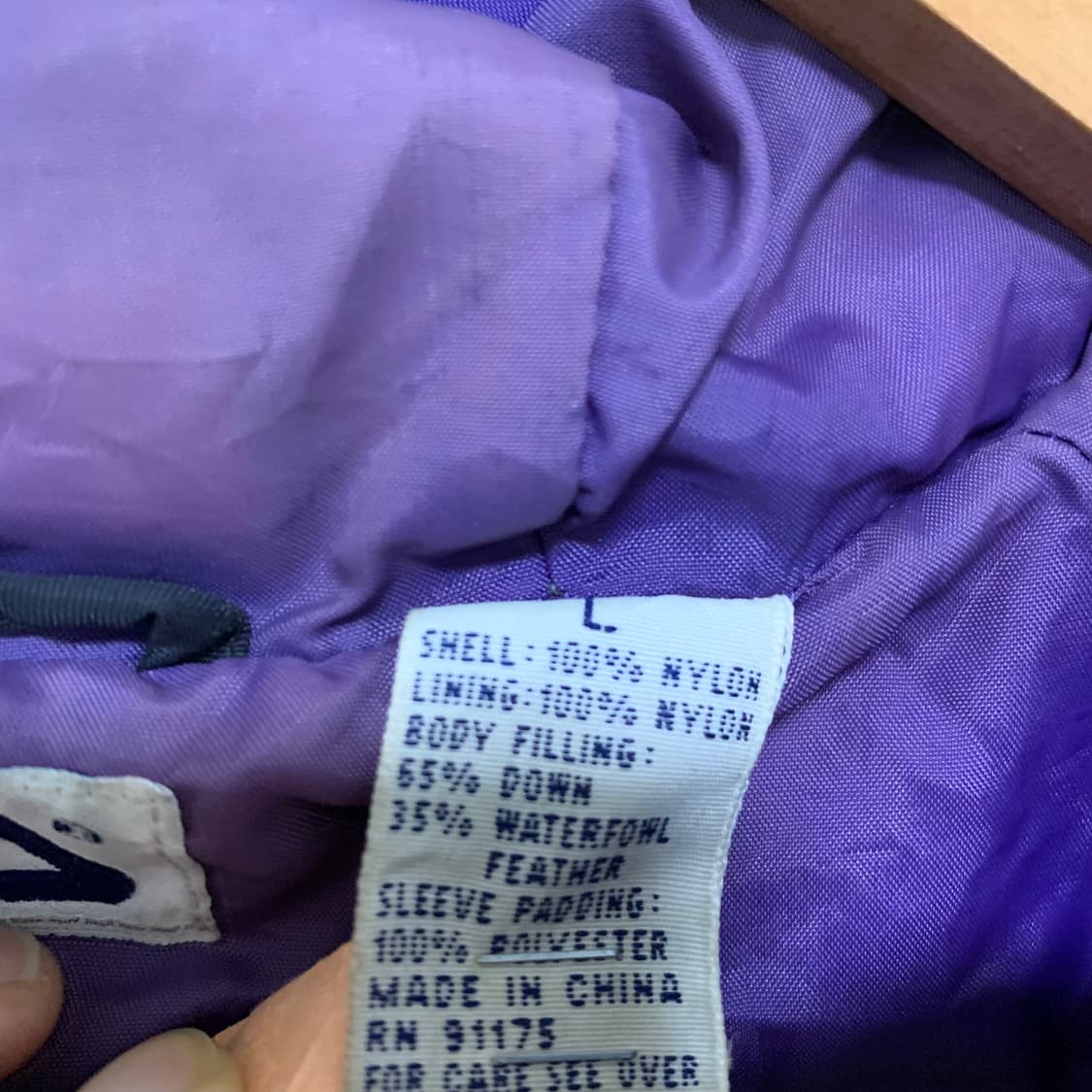 FILA 필라 블랙 패딩 점퍼 후드 휠라 빈티지 L 남녀공용 상품이미지5