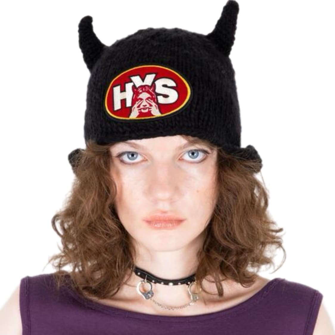 히스테릭 글레머 25ss 악마 울 비니 유니섹스 상품이미지1