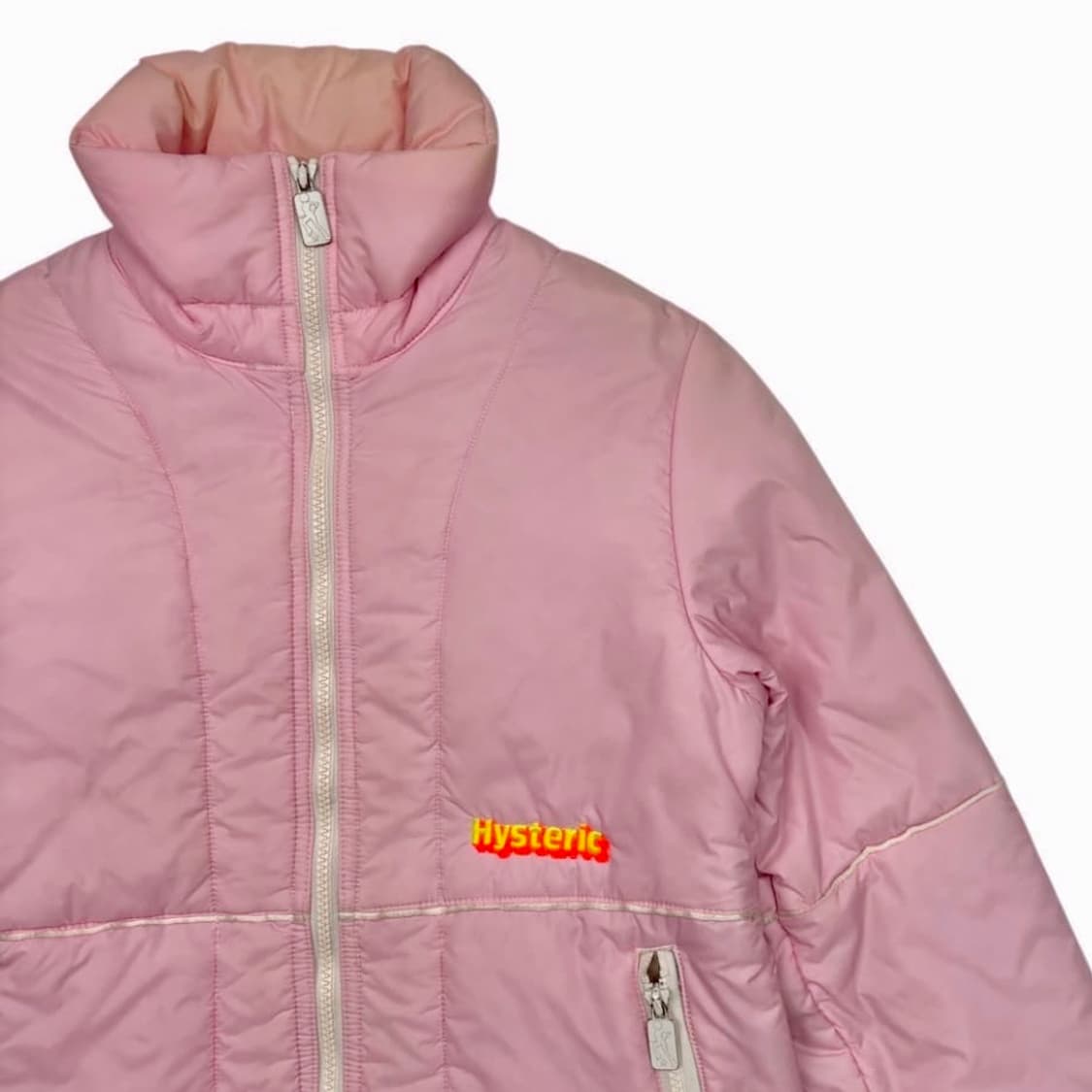히스테릭글래머 딸기우유 핑크 로고 숏패딩 점퍼 S 상품이미지3