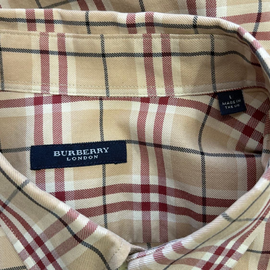 L 버버리 체크 반팔셔츠 상품이미지4