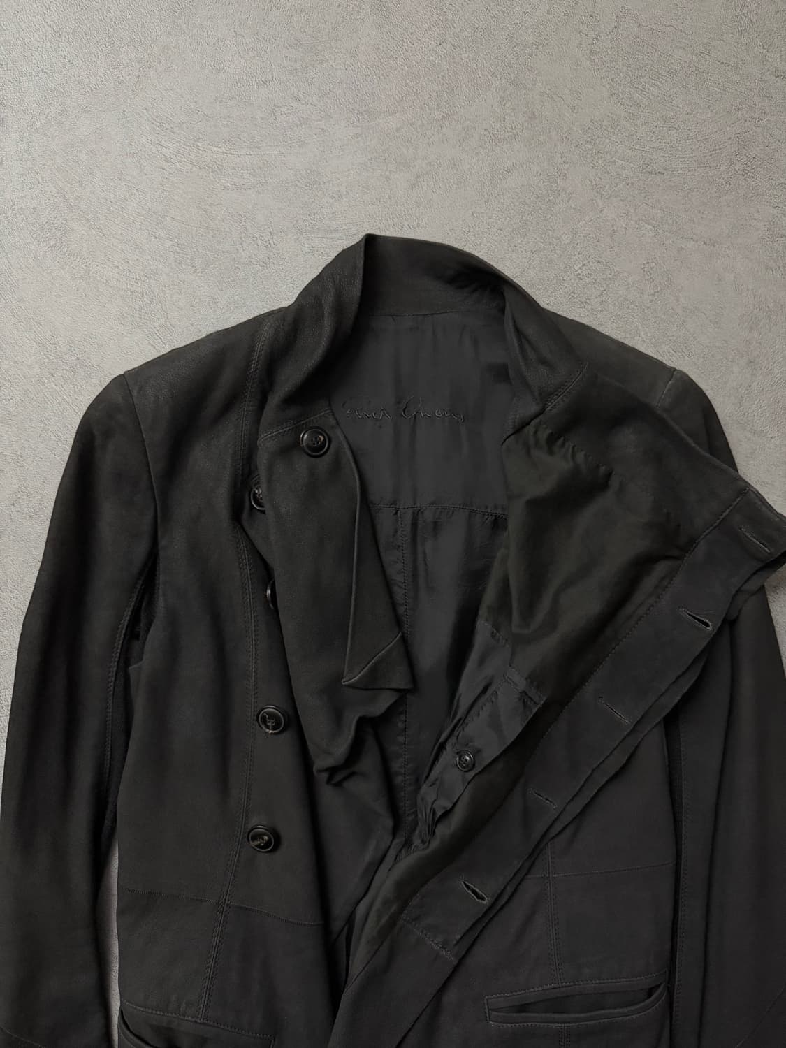 11FW 릭오웬스 하이넥 램스킨 자켓 상품이미지6