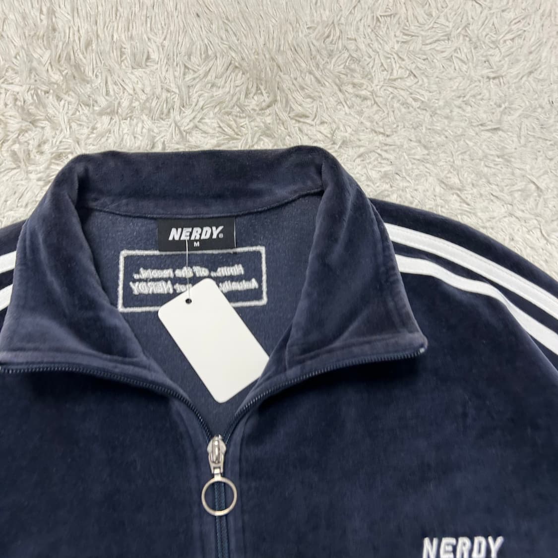 Nerdy navy velvet jersey 상품이미지6