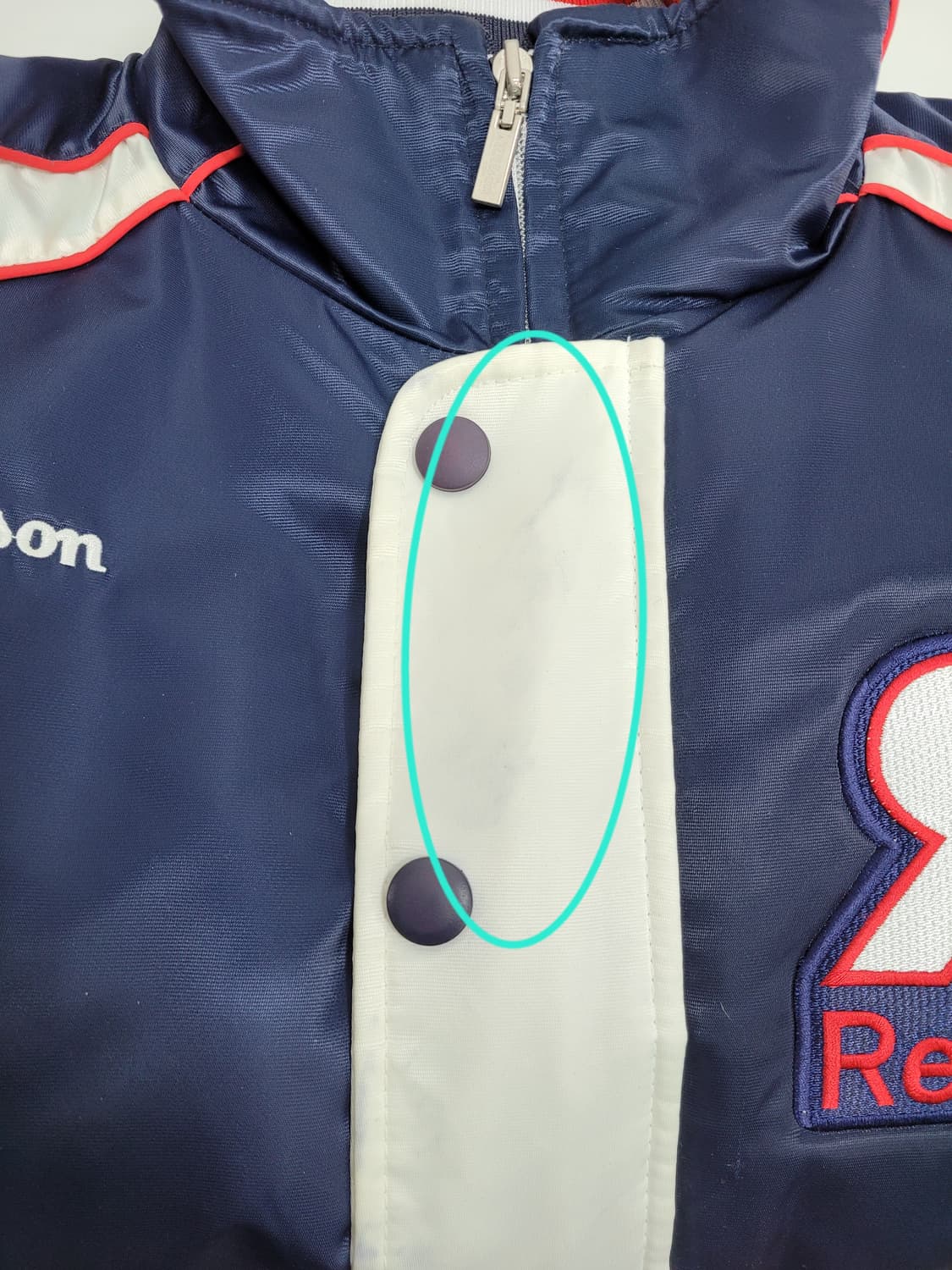 Wilson 윌슨 누빔 내피 야구 점퍼 / 남 105 네이비 
 상품이미지7