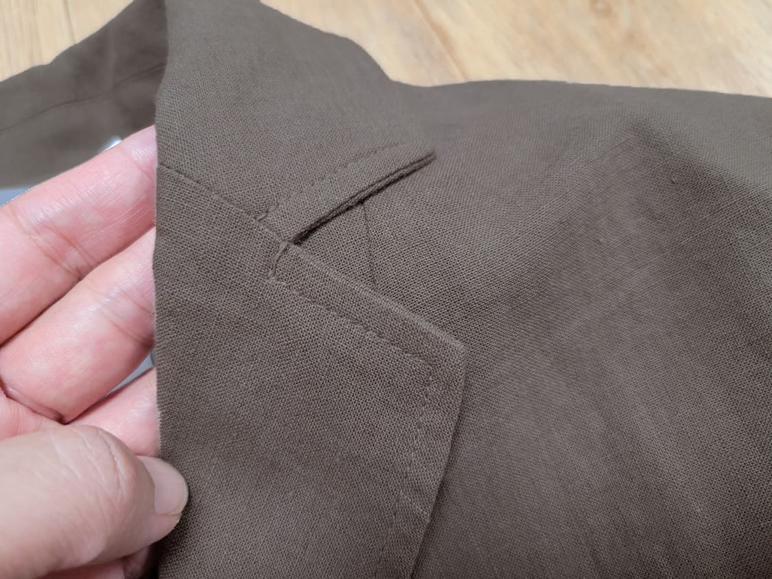 몽돌(MONGDOL) 오버핏 린넨하프자켓 55-66 새상품 상품이미지5