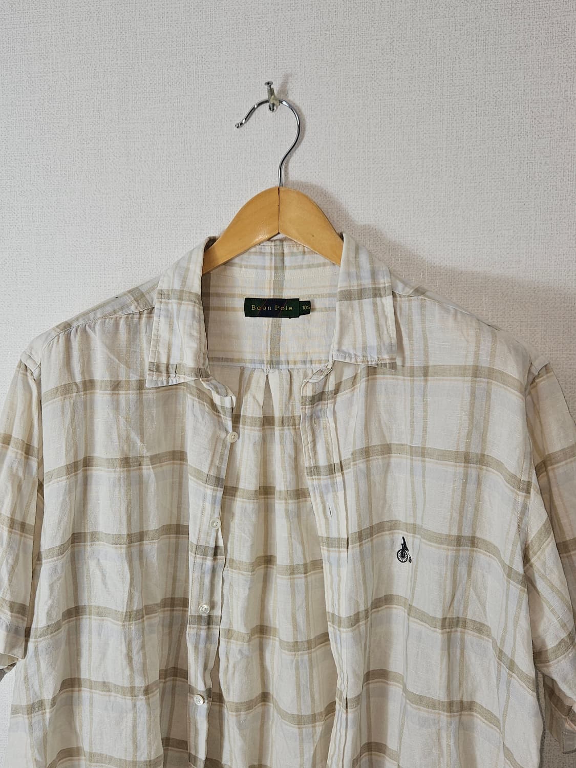 빈폴 클래식 린넨 마 반팔셔츠 체크 105 상품이미지2