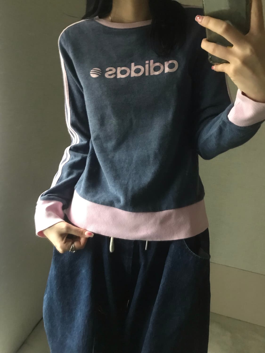 아디다스 재팬 빅로고 맨투맨 상품이미지3