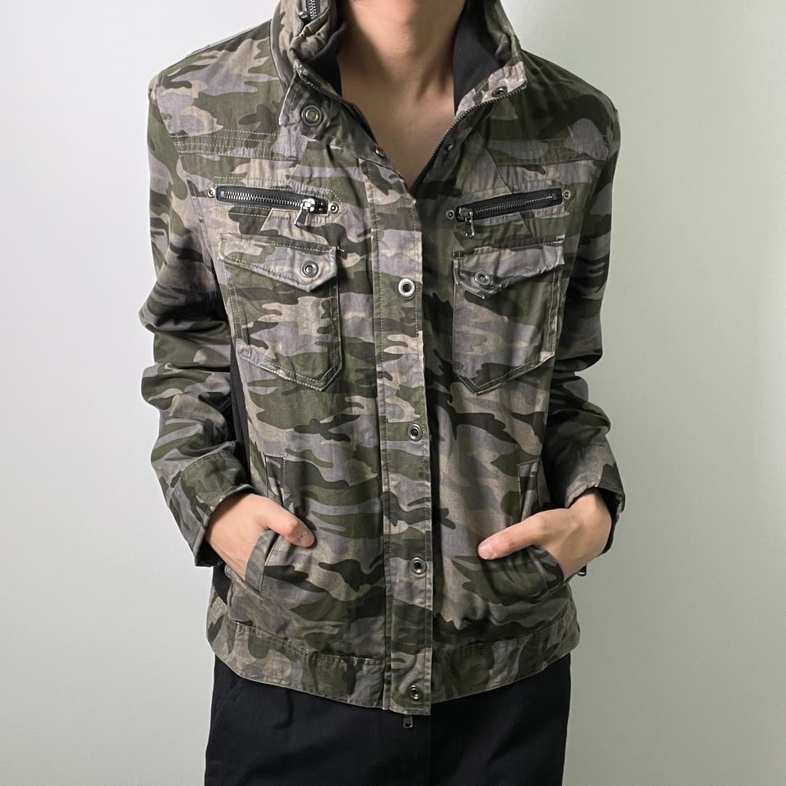 jpn vtg 일본 빈티지 카모플라쥬 밀리터리 필드 자켓 XL 상품이미지1