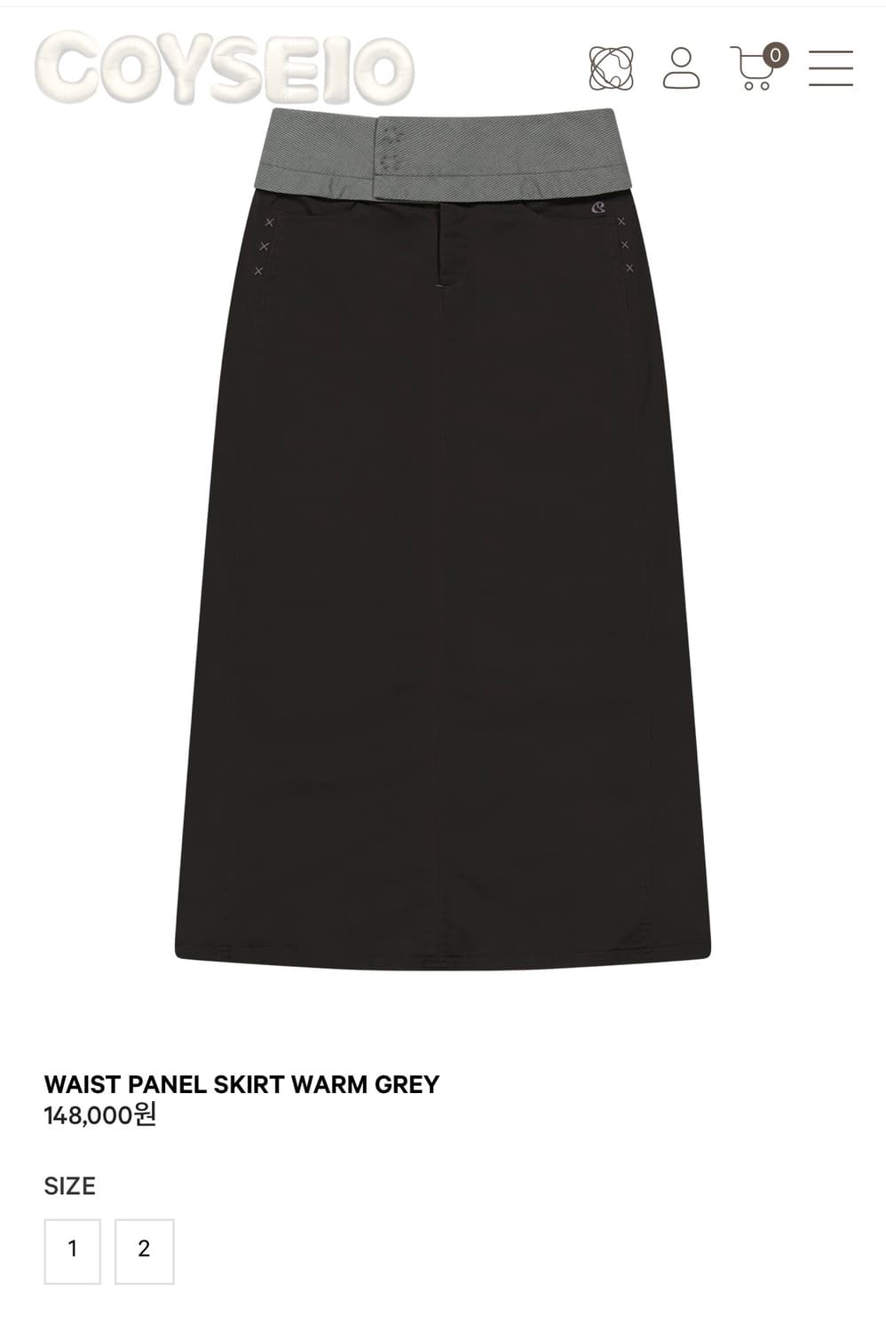 코이세이오 스커트 웜 그레이 2사이즈  상품이미지1