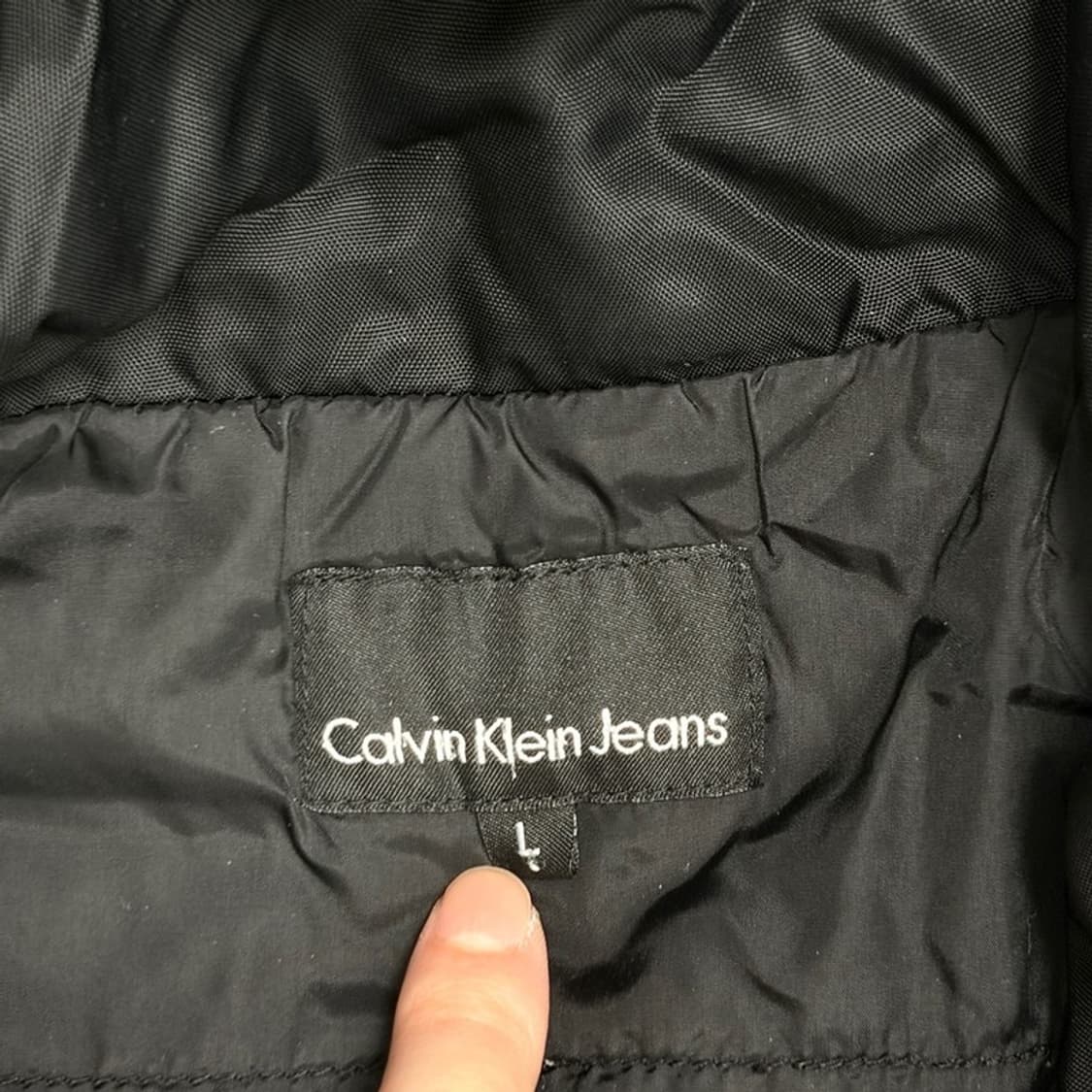 CALVIN KLEIN 블랙 후드 바람막이 자켓 L 상품이미지4