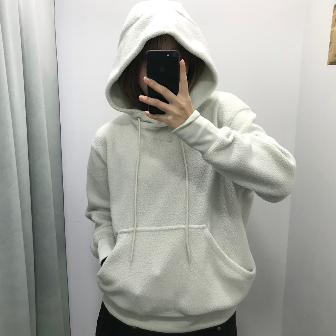 나이키 화이트 플리스 후드티 상품이미지2