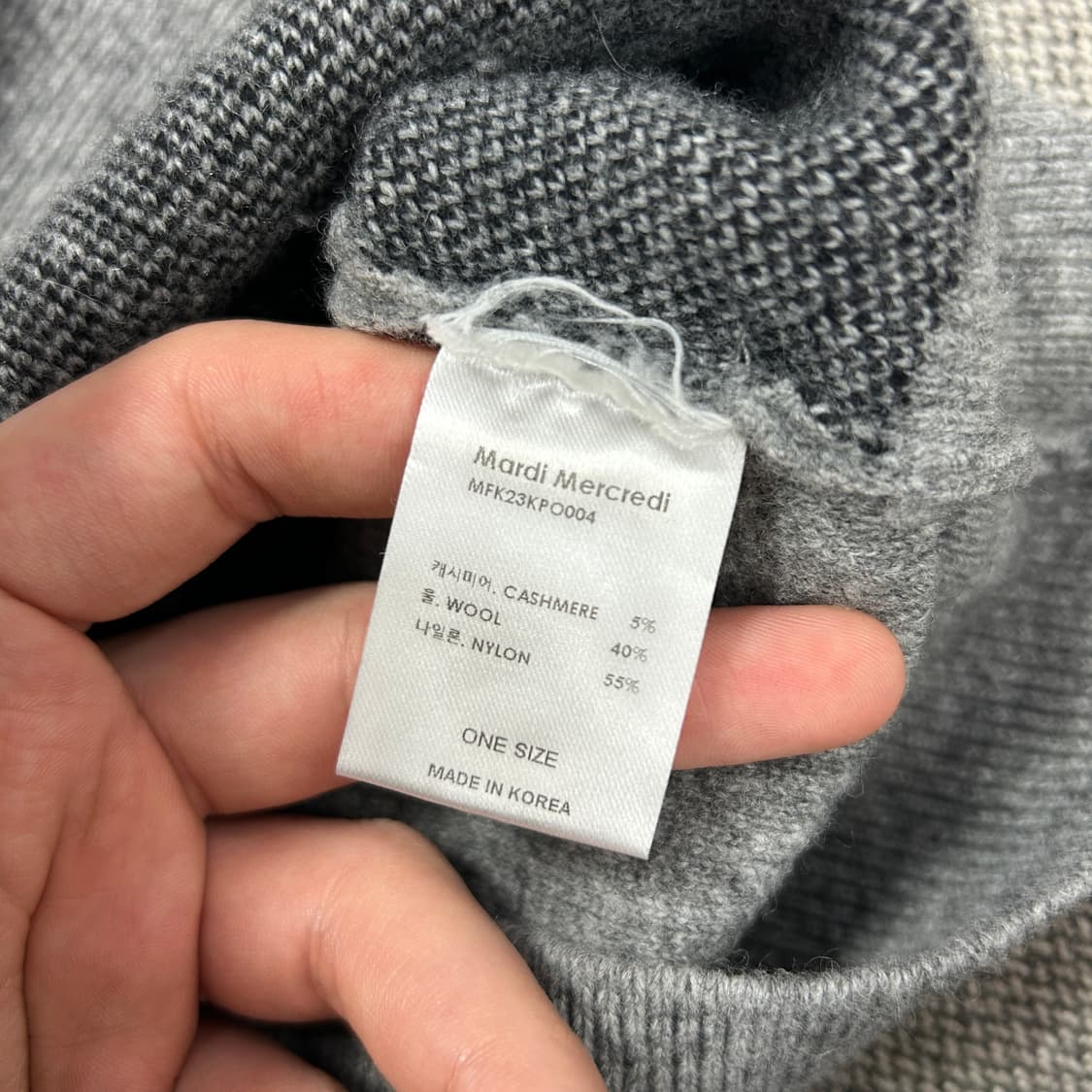 마르디 울 캐시미어 플라워 니트(OS) 상품이미지3