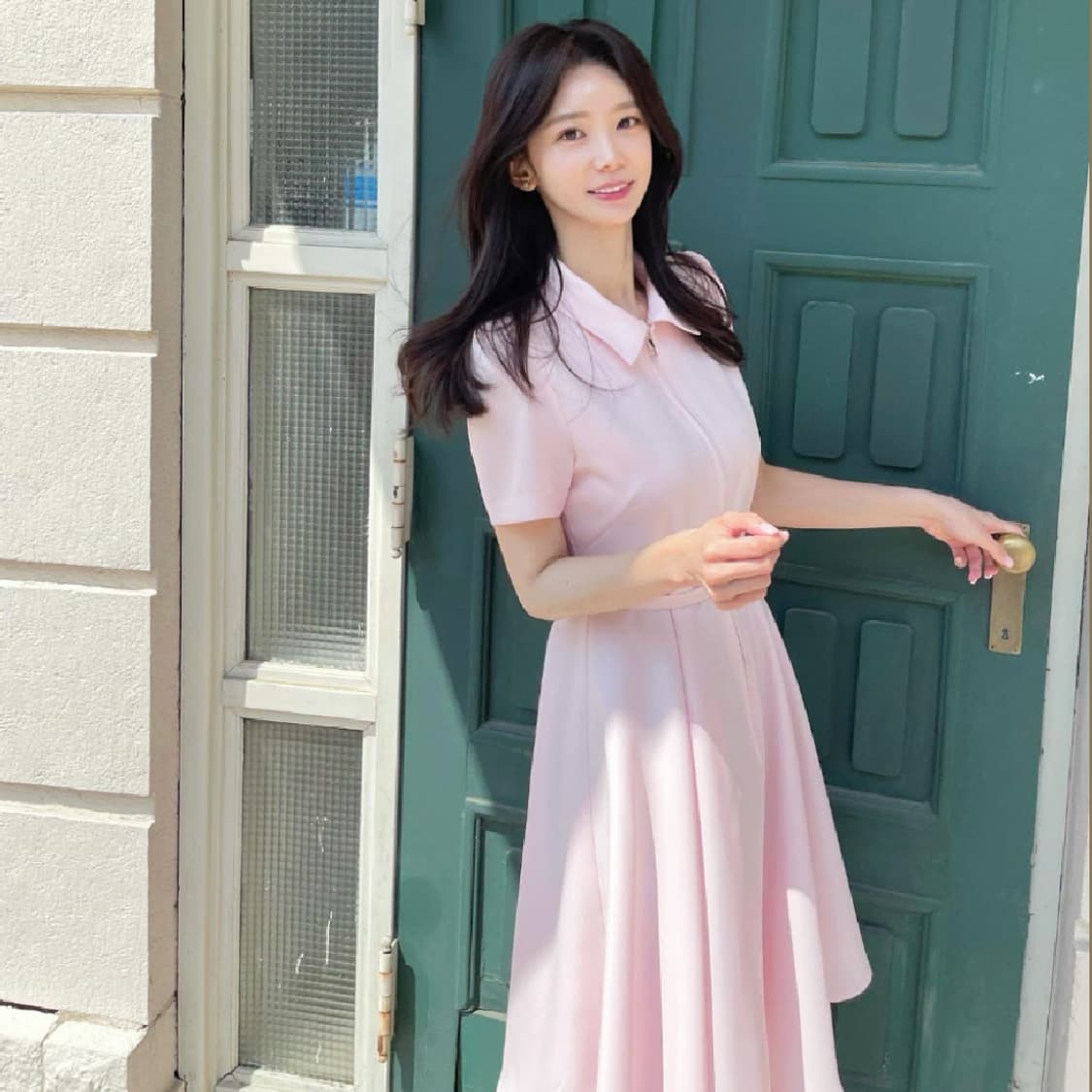 미미워(MIMIWOR) 스카이블루 블루밍 커리어원피스 55 새상품 상품이미지3