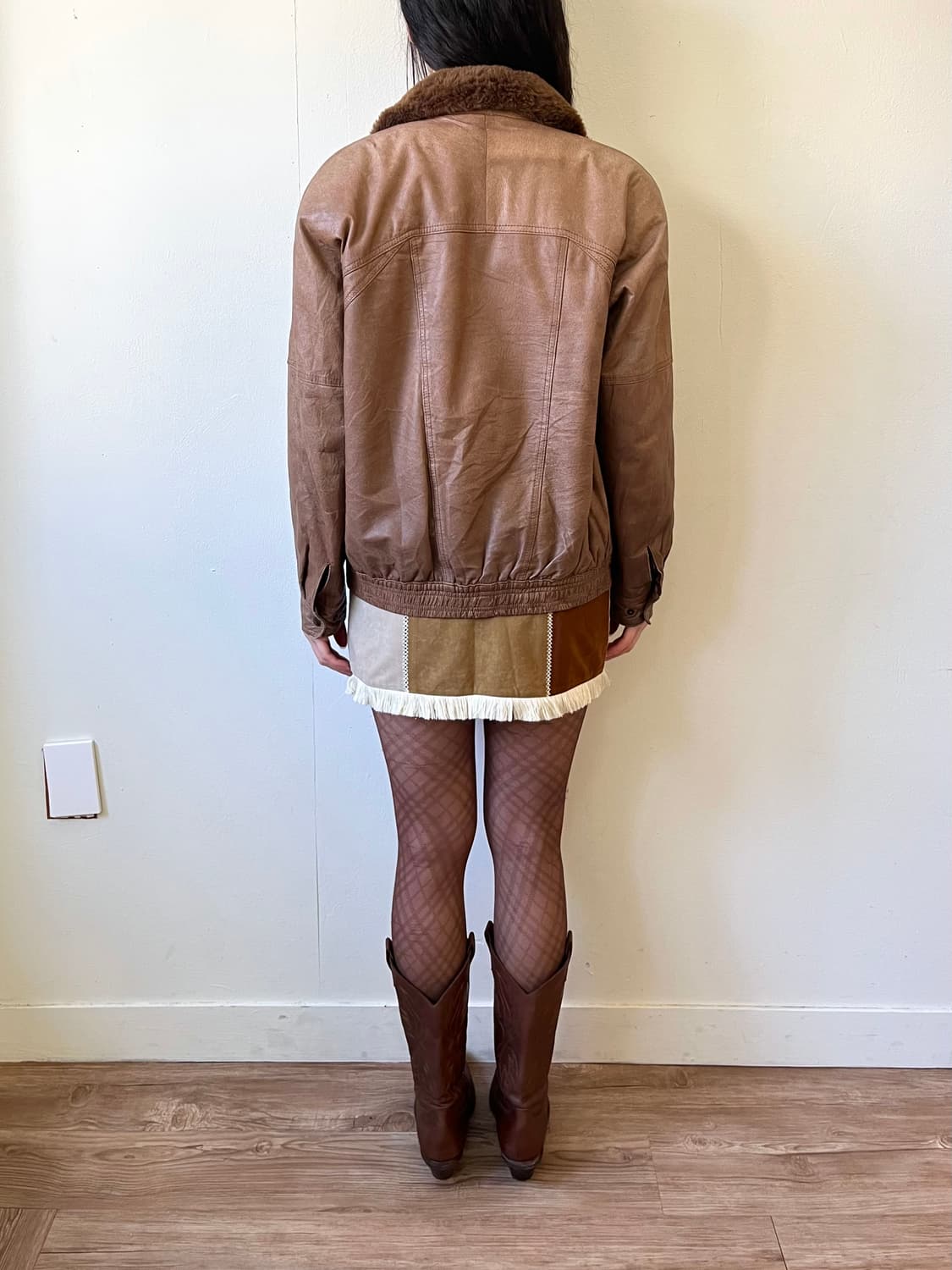 Japan Vtg 벨벳 테슬 스커트 상품이미지10