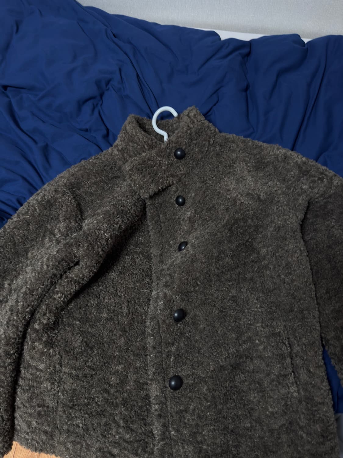 베어 오버핏 부클 하프 코트 모카 상품이미지3