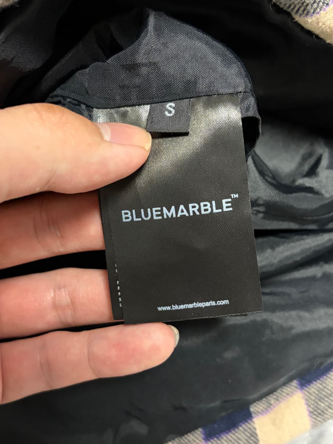 [S] Bluemarble 블루마블 파리 체커보드 프린트 셔츠 자켓 상품이미지4