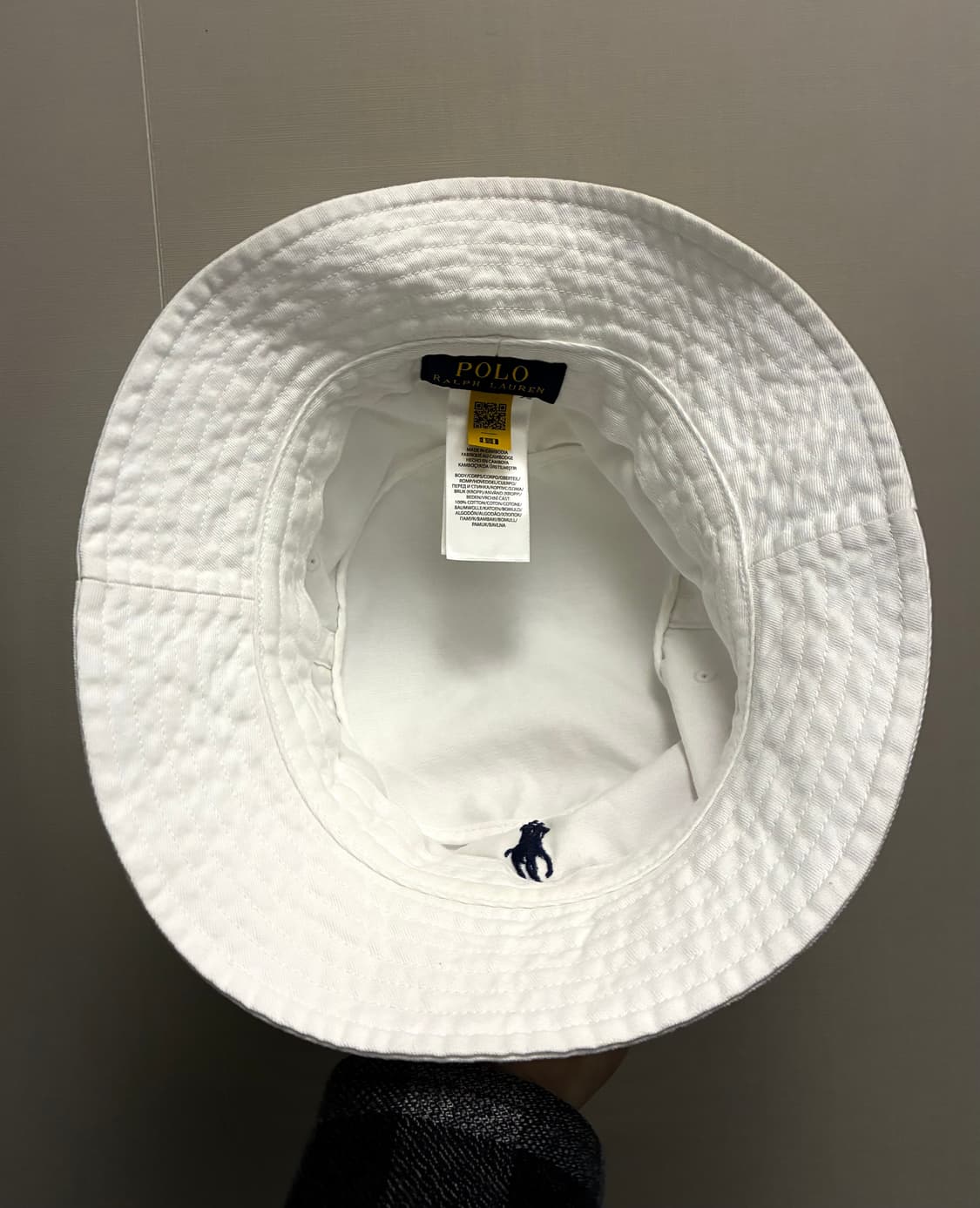 (S~M)POLO 폴로랄프로렌 화이트 버킷햇 벙거지모자 폴로모자 상품이미지5
