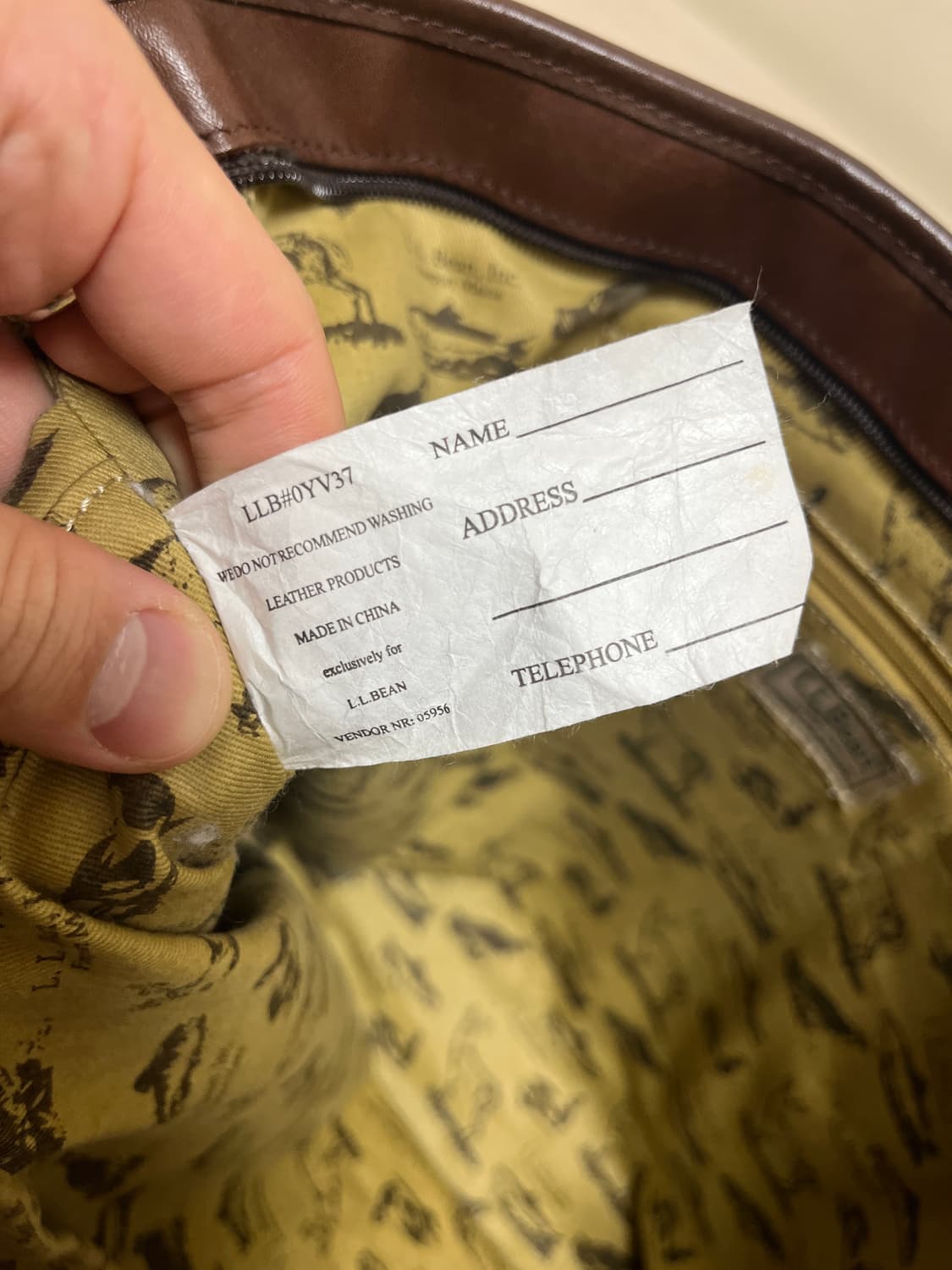 L.L.bean 엘엘빈 브라운 레더 토트백 라지 상품이미지7