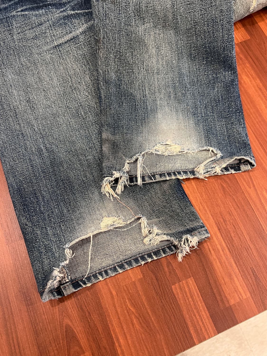 90s Levis 리바이스 505 디스트로이드 데님 팬츠 (Japan) 상품이미지9