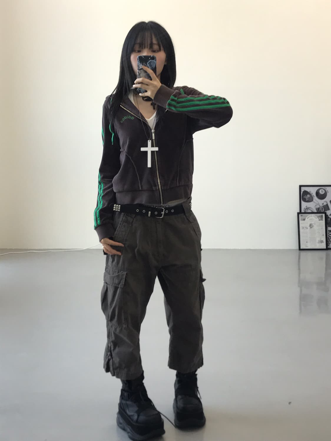 Adidas Velvet Zip Up Hoodies 상품이미지2