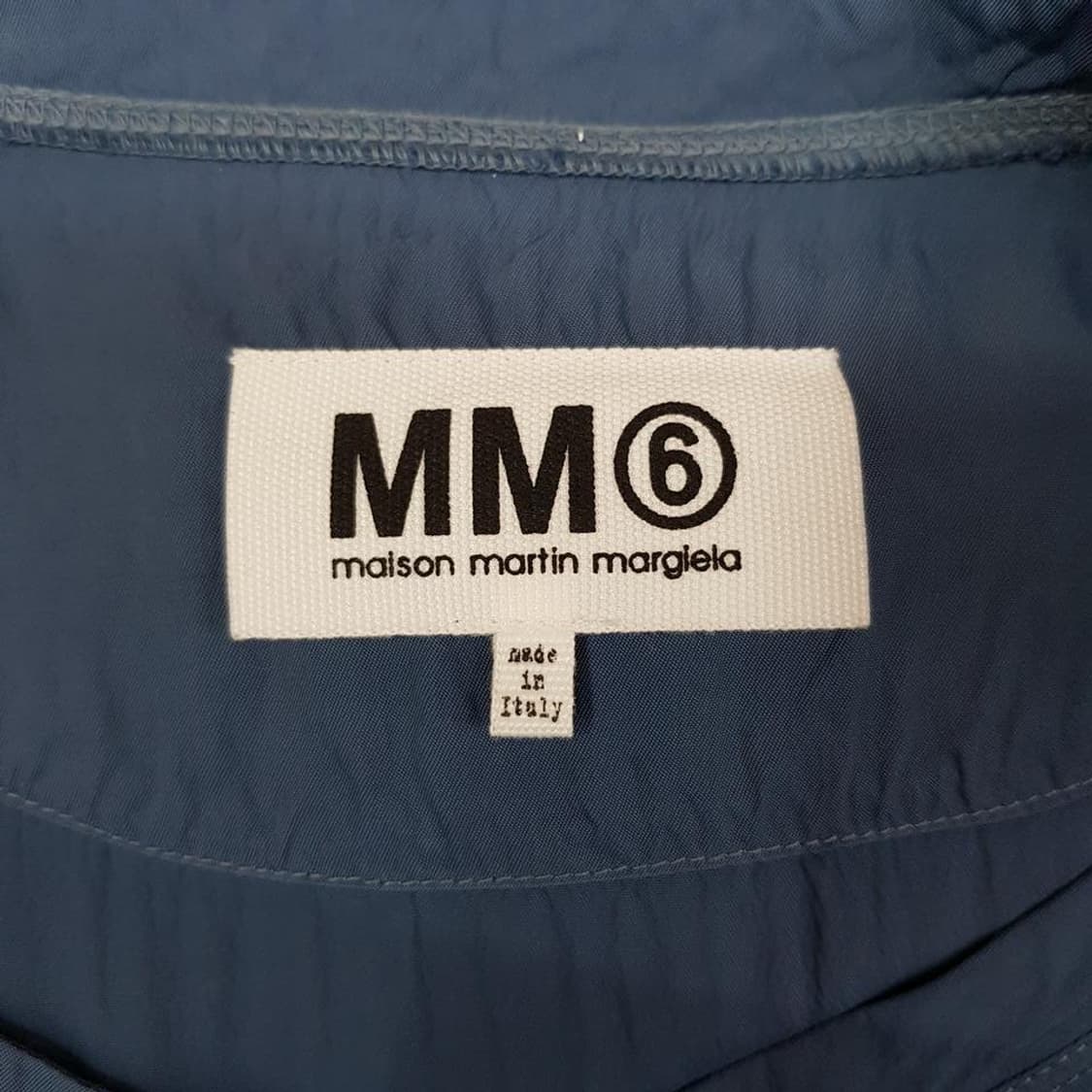 MM6 메종 마르지엘라 블루 라운드넥 실크 블라우스 IT 44사이즈 상품이미지5