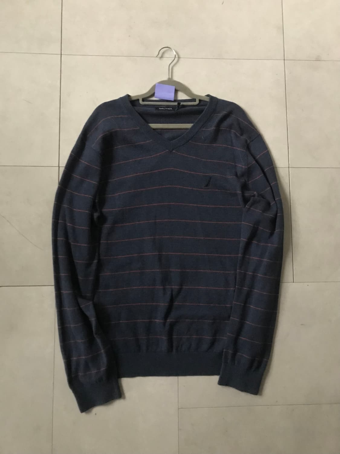 노티카 스트라이프 루즈핏 니트 상품이미지8