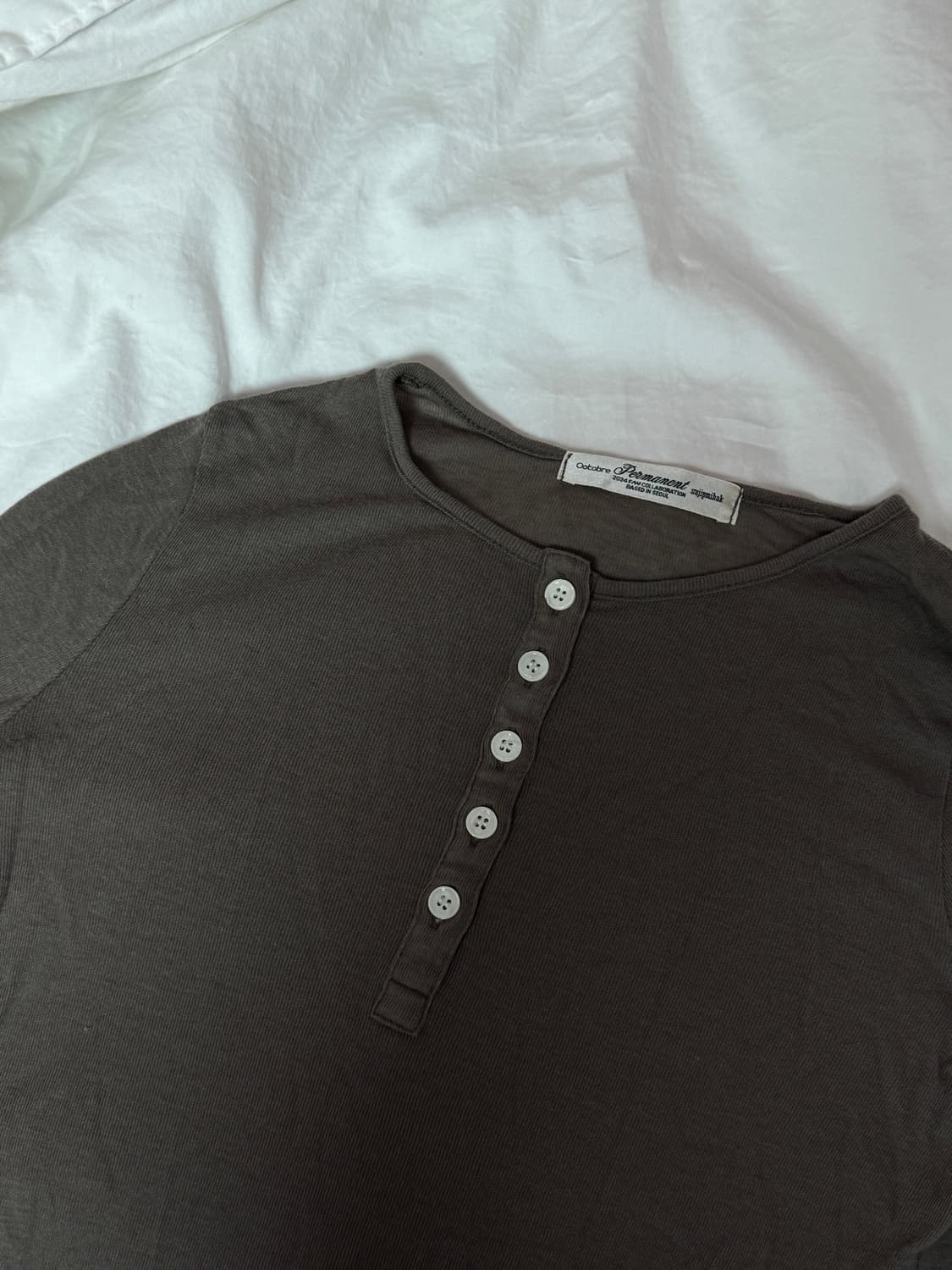 수집미학 악토브헤 콜라보 헨리넥 긴팔 티셔츠 상품이미지2