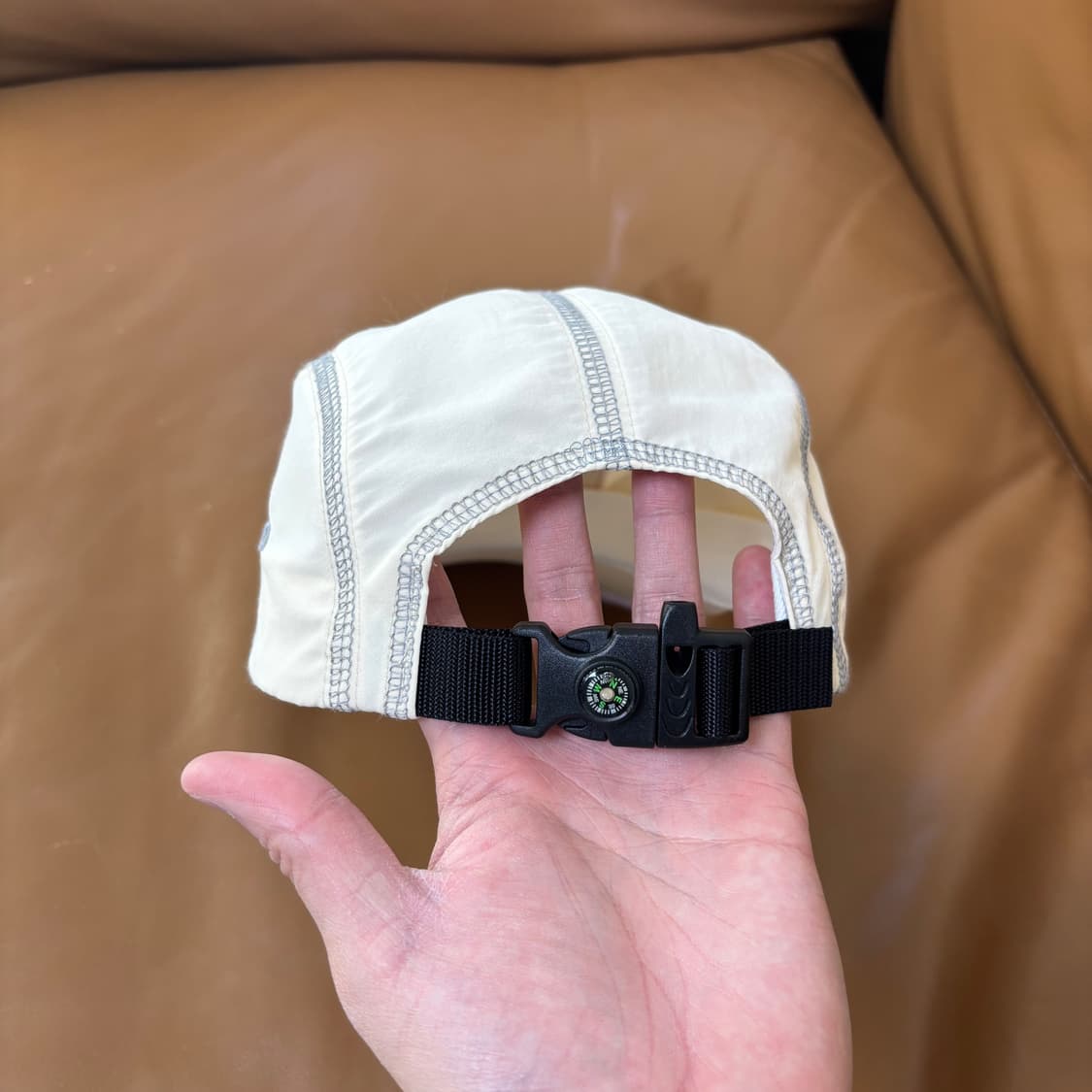 슈프림 캠프캡 모자 박스로고 23SS 리플렉티브 스티치 내츄럴 상품이미지7