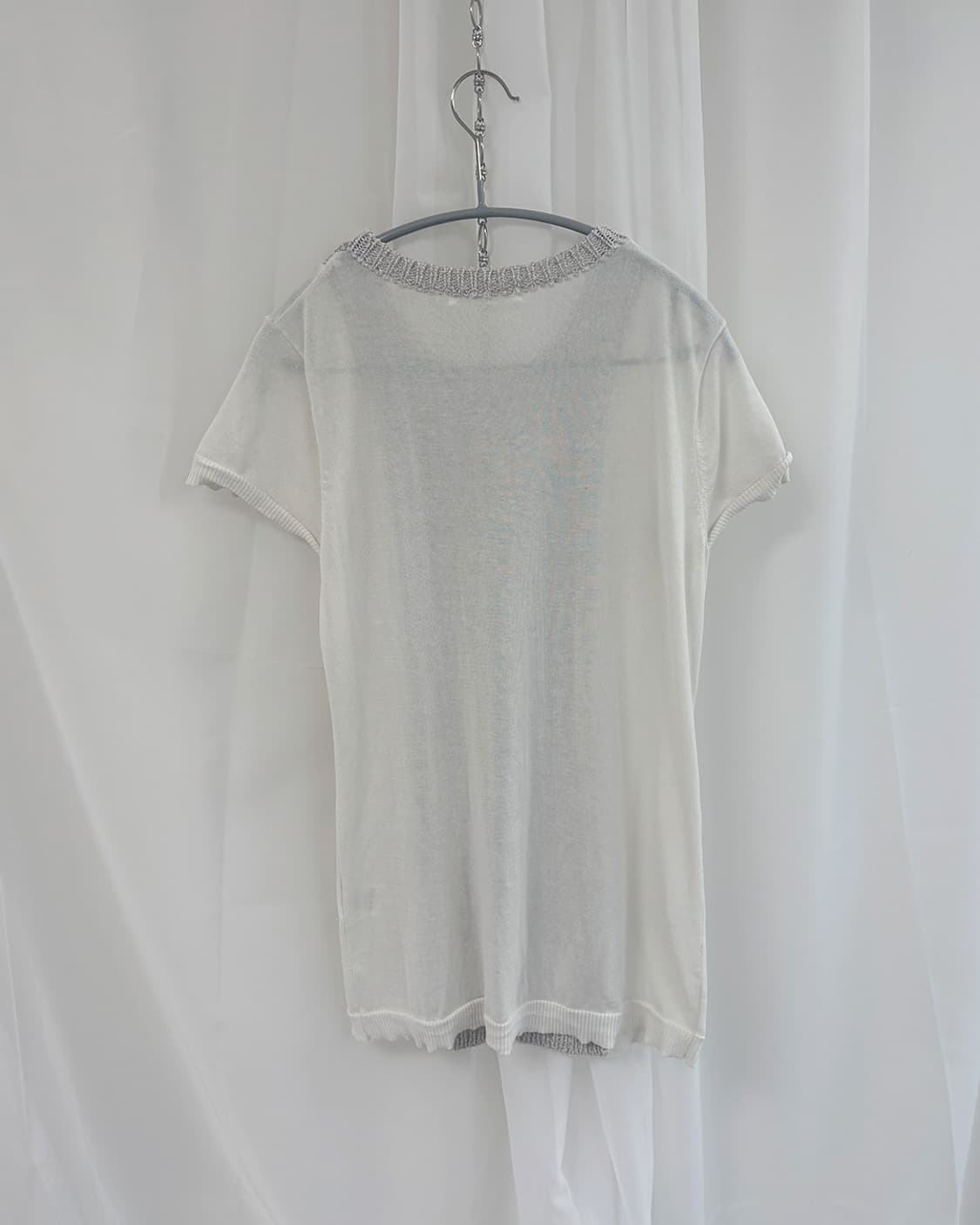 Bella Attrice 꽈배기 배색 반팔 썸머 니트 상품이미지5