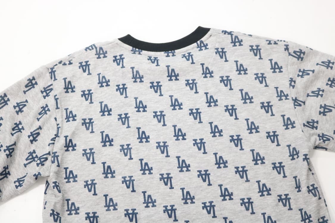 MLB 엠엘비 LA 다저스 모노그램 올오버 패턴 그레이 롱슬리브 L 상품이미지7
