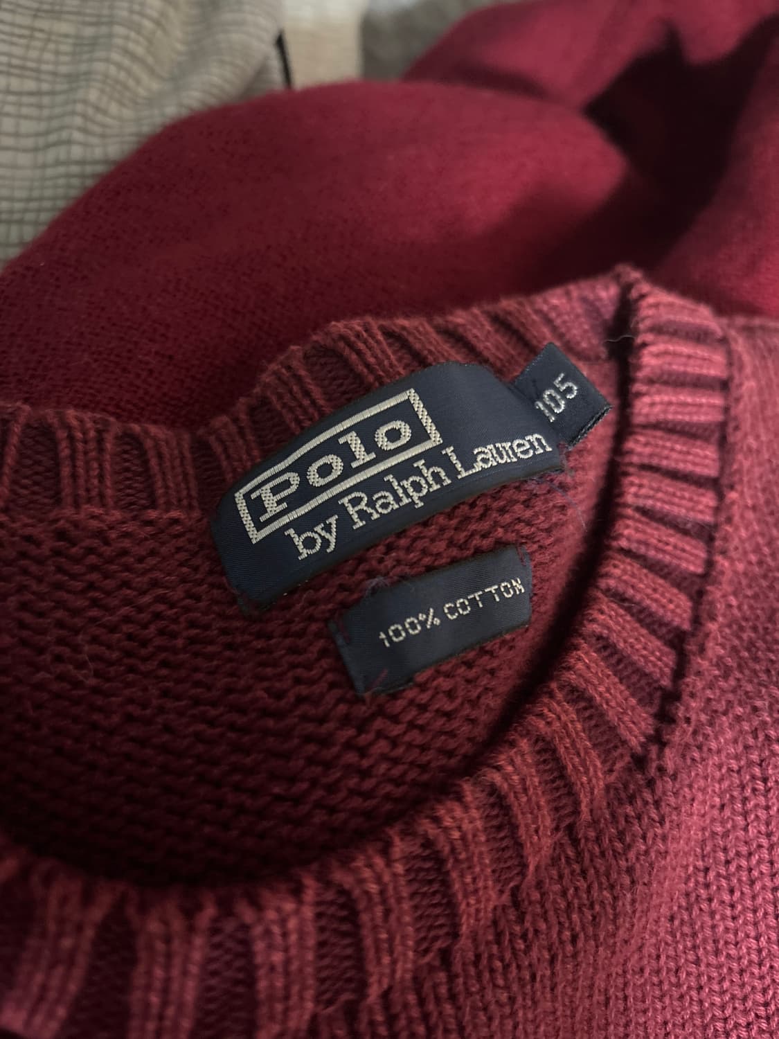 폴로랄프로렌 딥버건디 니트 상품이미지4