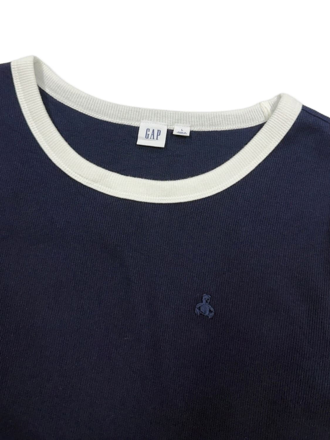 빈티지 GAP 네이비 미니 베어 슬림핏 반팔티 상품이미지3