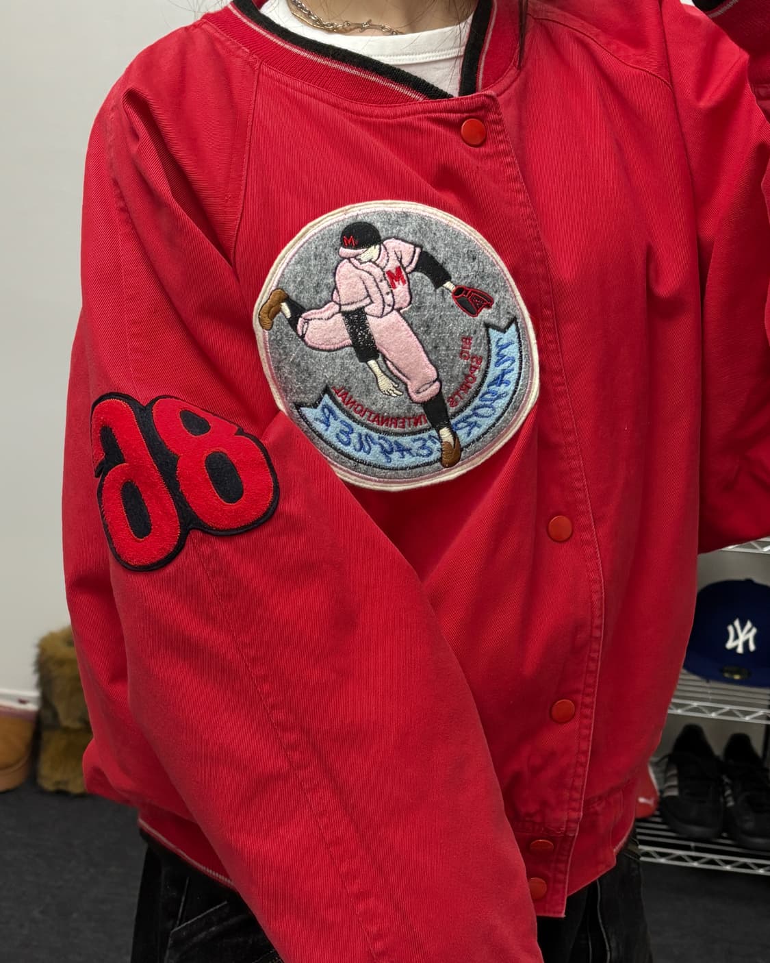 USA 올드 빈티지 캔버스 바시티 자켓 상품이미지3