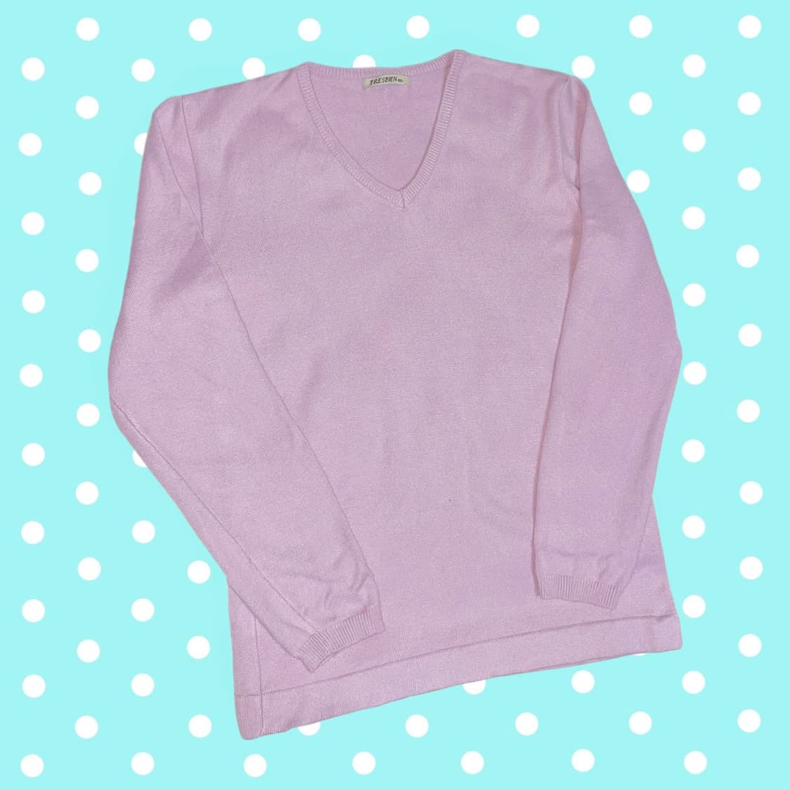 트레비앙 라벤더 브이넥 니트 상품이미지1