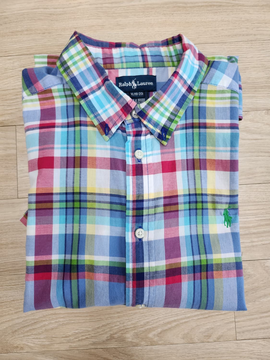 폴로랄프로렌 체크반팔셔츠 (XL18-20  상품이미지4