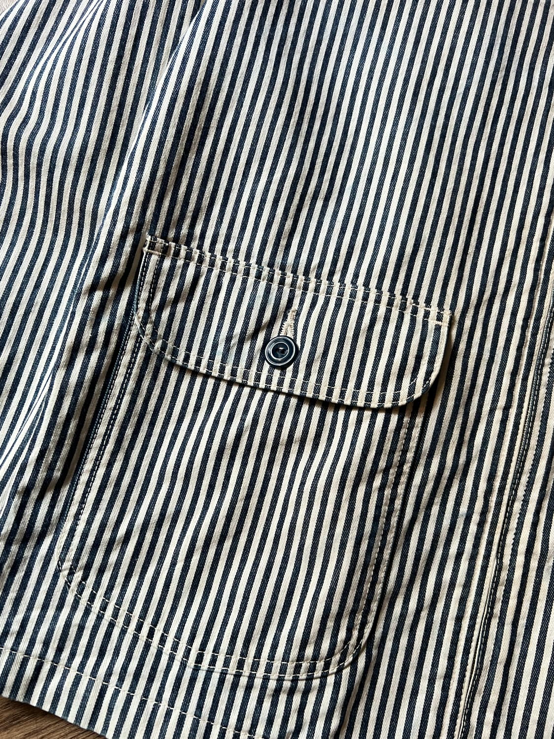 [L]페로우즈 재팬메이드 히코리 스트라이프 워크 자켓 상품이미지4