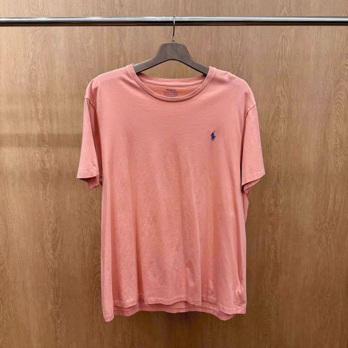 폴로 랄프로렌 커스텀 반팔 티셔츠 포니 자수 로고 디테일 코랄 핑크 상품이미지2