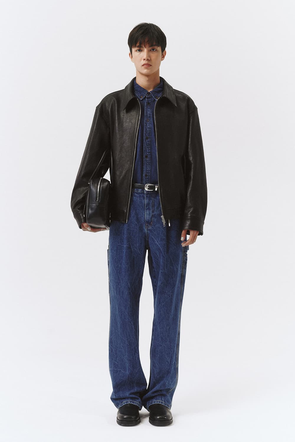 던스트 / 유니섹스 이탈리안 램스킨 레더 블루종 상품이미지3