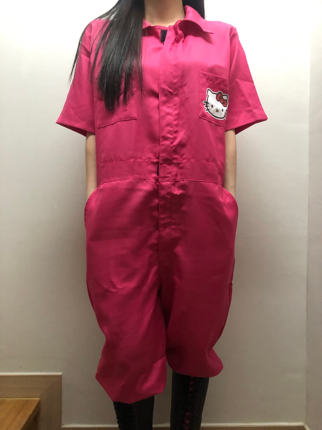 빈티지 헬로키티 핫핑크 점프수트 상품이미지6