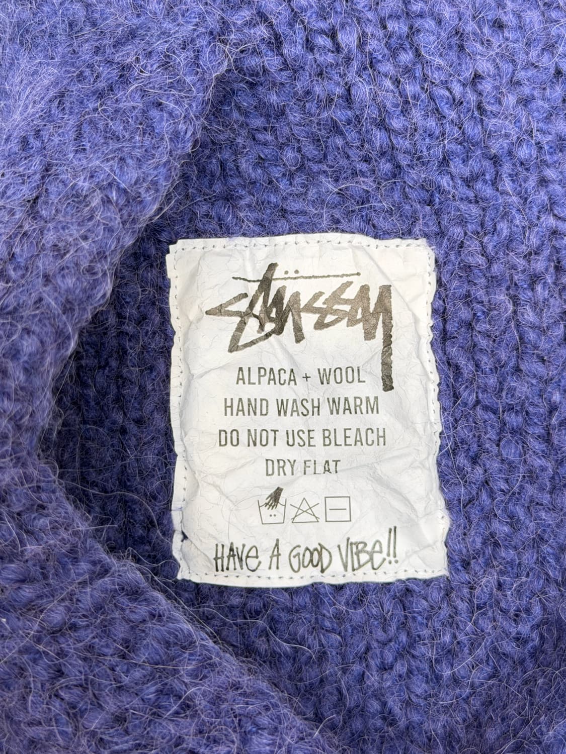 스투시 알파카 울 청키 니트 집업 상품이미지3