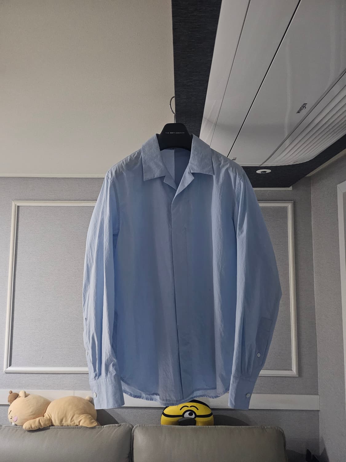 [거의 새것] 솔리드옴므 스카이블루 셔츠 남방 오버핏 46 상품이미지1