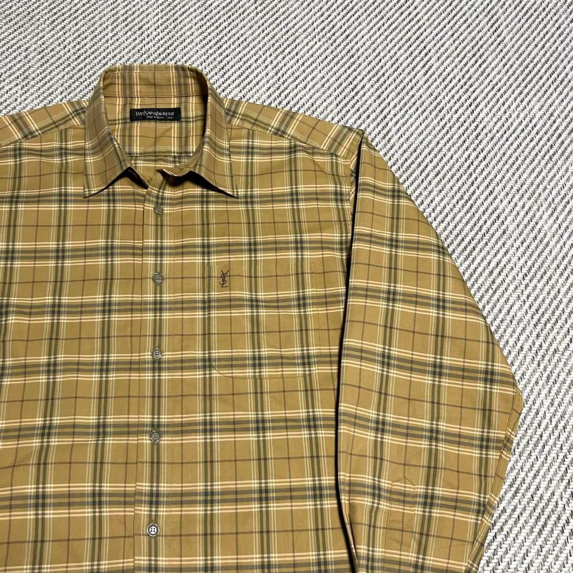 [XL] YSL 입생로랑 빈티지 체크셔츠 상품이미지2