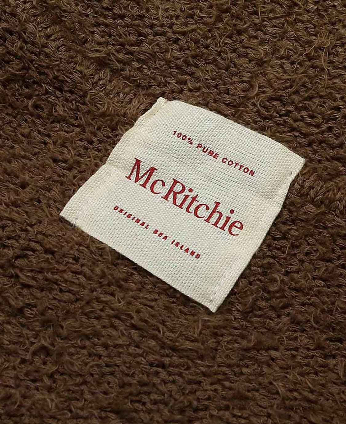 맥리치 [McRitchie] 브라운 이태리 빈티지 코튼 니트 숄카라가디건 상품이미지5