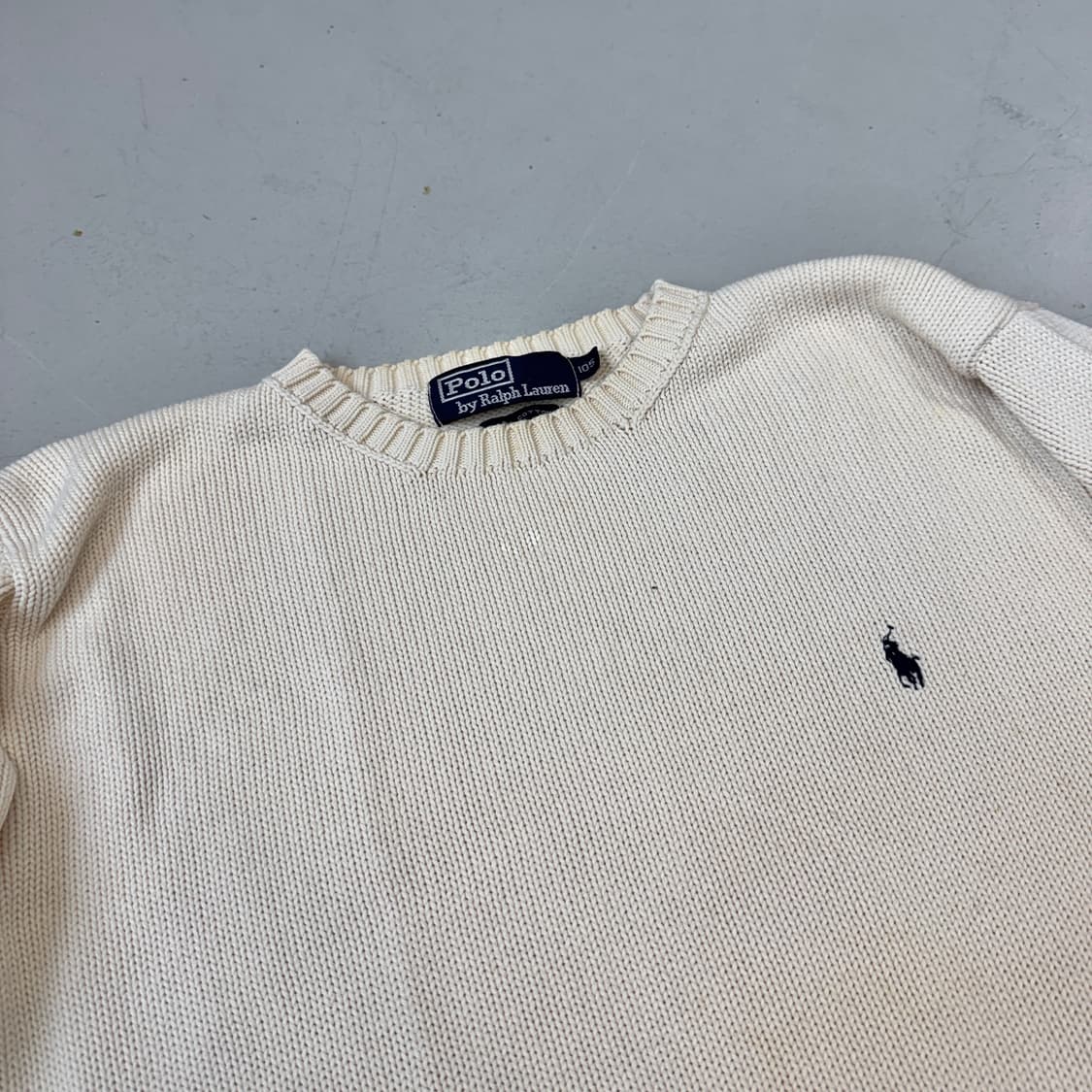 폴로 90s 포니 아이보리 오버핏 니트 상품이미지3