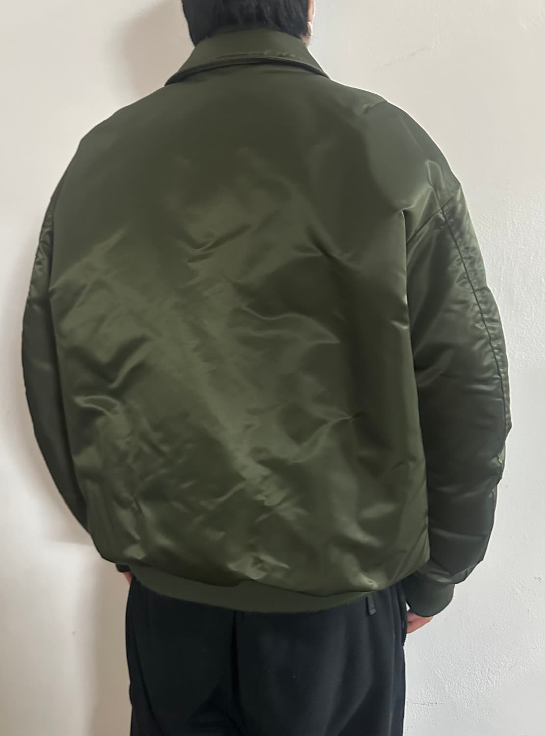 질샌더 유니클로 MA-1 봄퍼 블루종 점퍼 카키 XL  상품이미지6