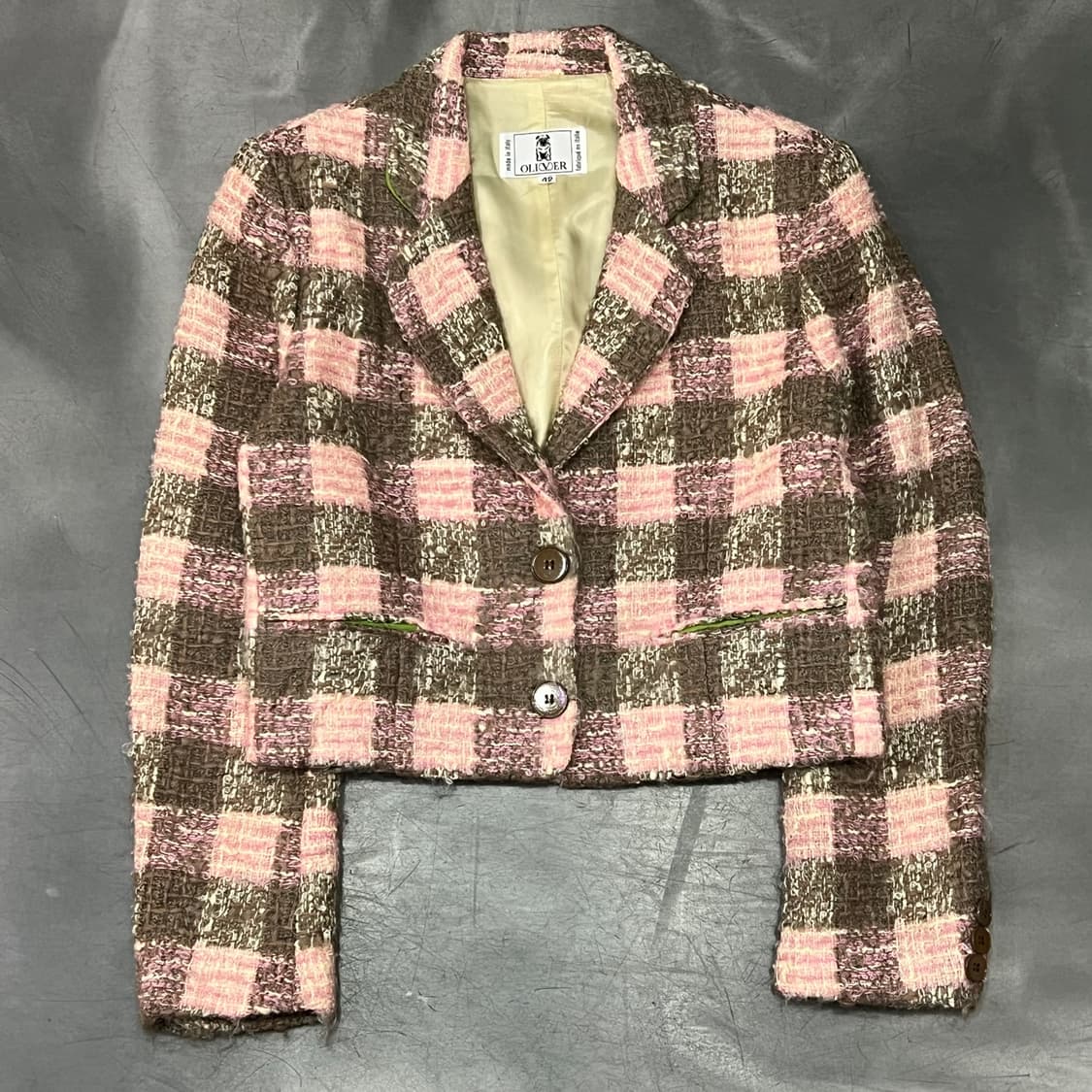  발렌티노 올리버 체크 트위드 자켓 y15793 상품이미지1