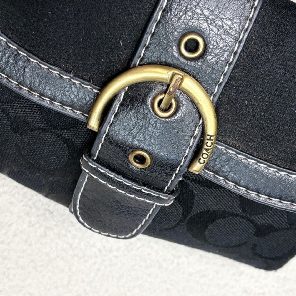 COACH 빈티지 시그니처 블랙 호보 숄더백 상품이미지2