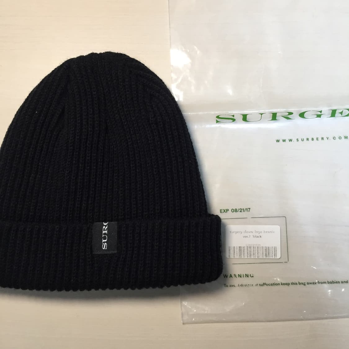 SURGERY 클로버 로고 비니 블랙 상품이미지2